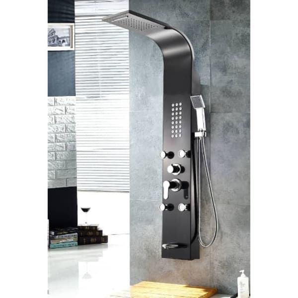 Black Standing Power Shower