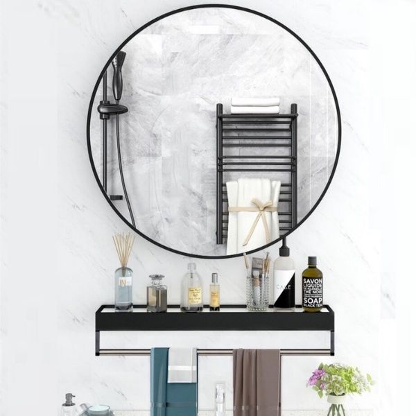 Decorative Round Black Mirror