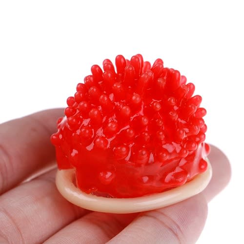 5-in-1 Sex Delay Ribbed Dotted Spike Latex Condom