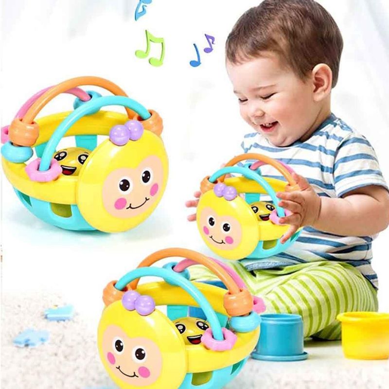 Bee Hand Knocking Rattle Dumbbell Early Educational Toy