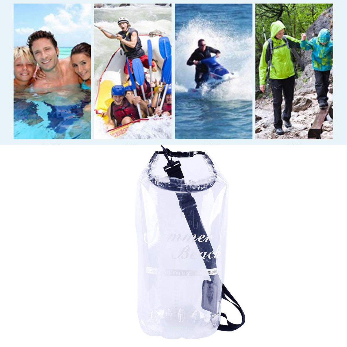 Diving Storage Bag Extra Large Duffle Bag Snorkeling Diving Pouch Transparent