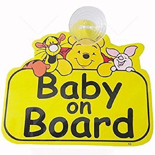 Baby On Board Car Accident Emergency Sticker-Yellow