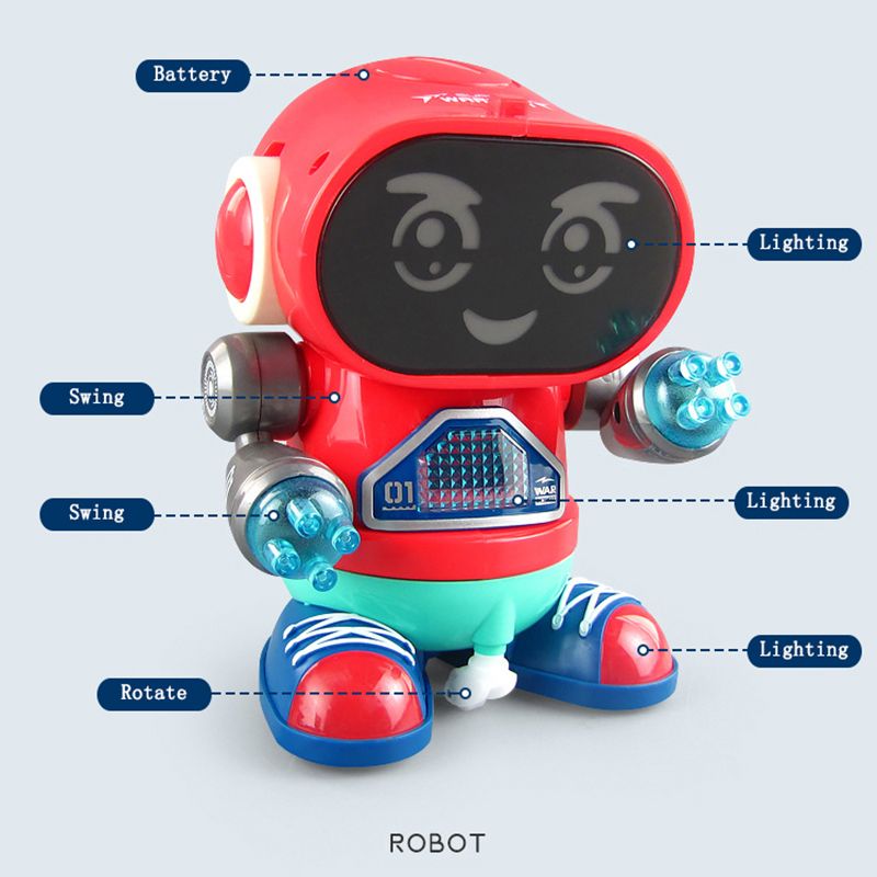 Children Electric Dancing Robots For Kids Toy Rock Light Music Early Education Walking Hot Seller Toys Boys Girls Babys Toddlers