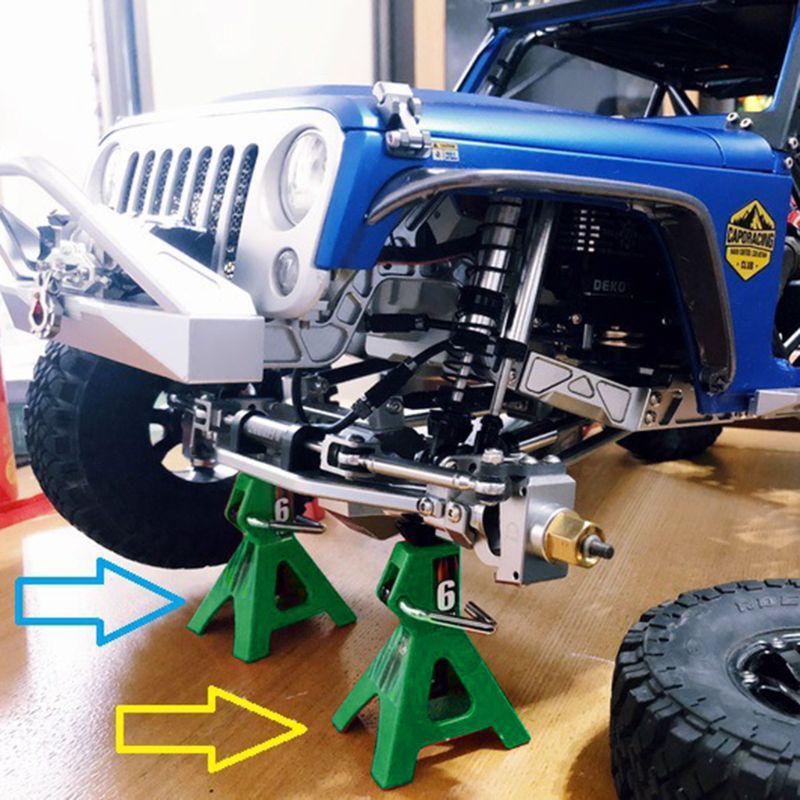 1PC 6 Ton Scale Jack Axle Stand Lift Capacity Heavy Duty Support RC Cars Steel Vehicle Floor Ratchet TRX4 D90 CC01 Trucks