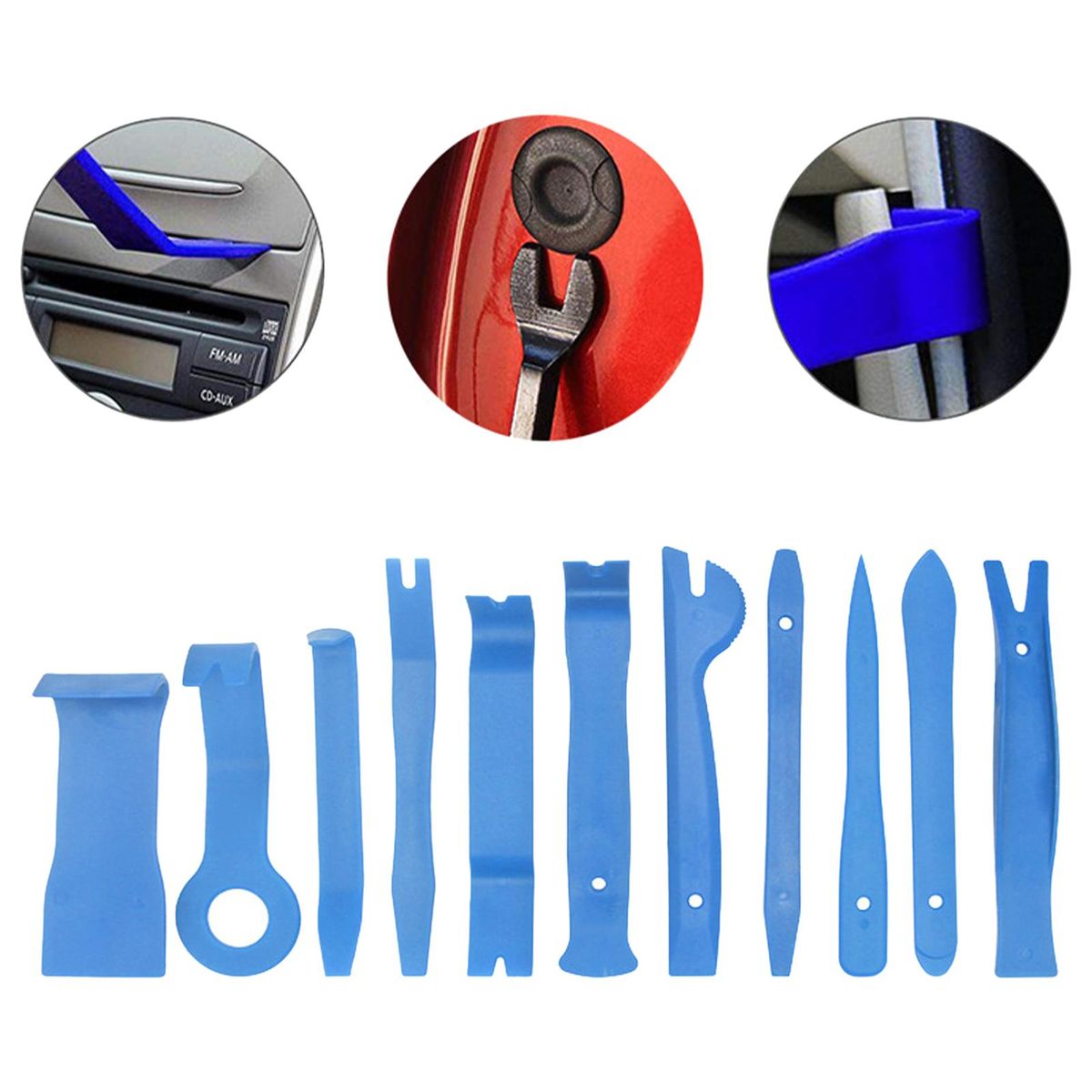 11 Pieces Car Audio Repair Tool Fastener Car Clip Rivet For Light Blue
