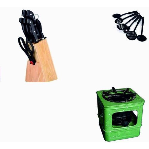 Knife Set, Cooking Spoon And Kerosene Stove