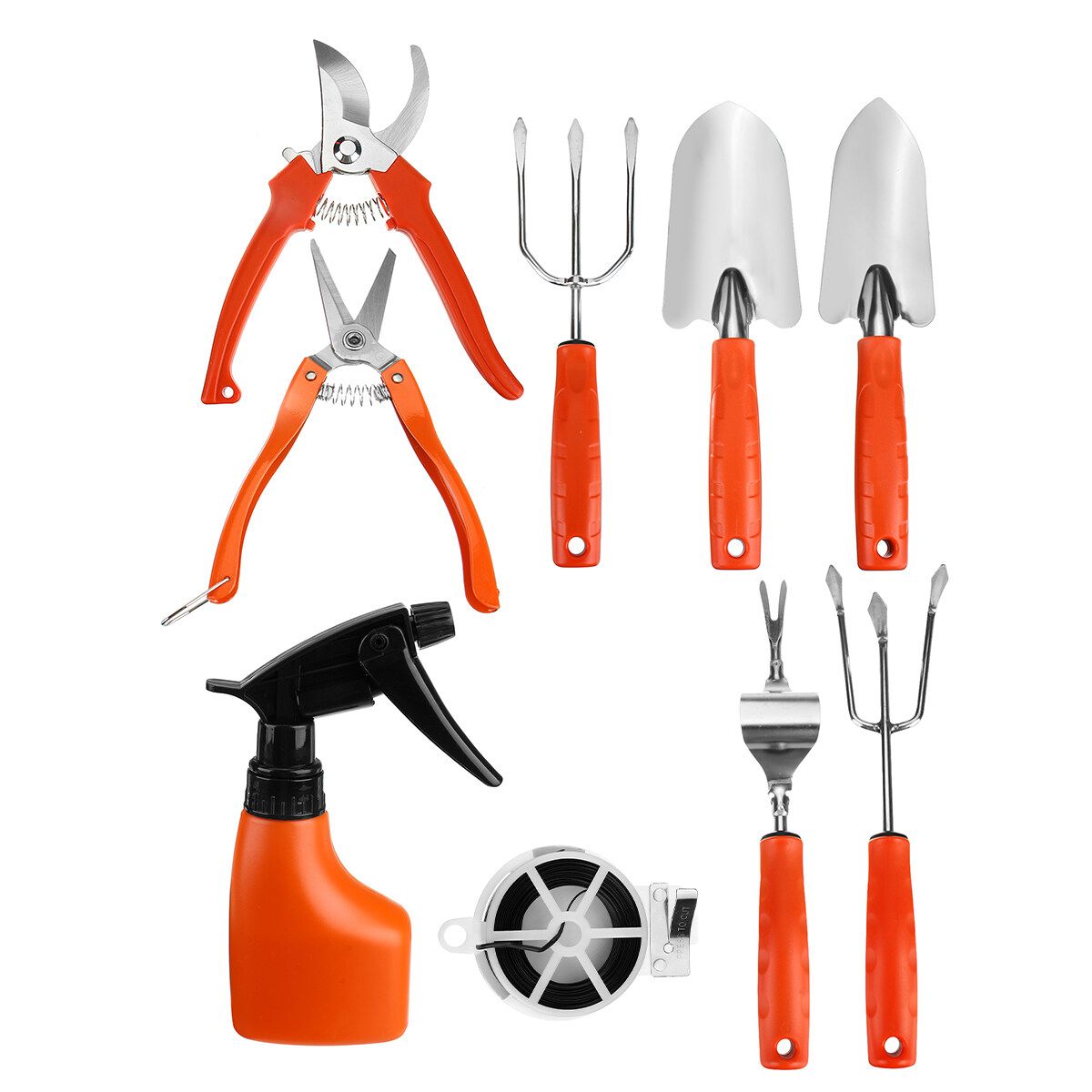 10Pcs Gardening Plant Flower Set Garden Trimmer Pruning Shears Handle Tool Kit