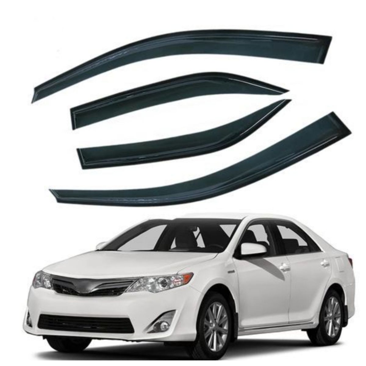 FASCINATING 2007-2013 TOYOTA CAMRY RAIN/SUN SHADE VISOR-black And Silver