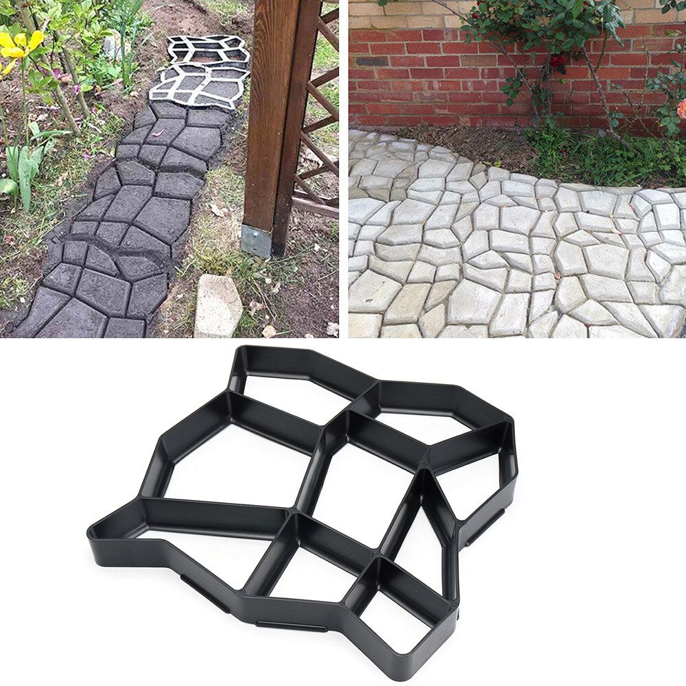 DIY Garden Pavement Mould DIY Manual Paving Cement Brick Road Concrete Mould Garden Tool 36 X 36CM