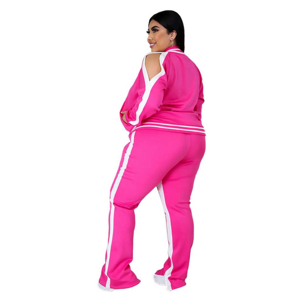 Women Plus Size Clothing 2 Piece Set Long Sleeve Sweatshirt