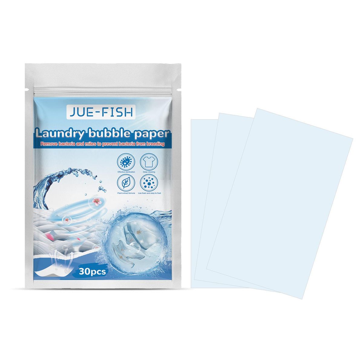 30pcs/pack Laundry Bubble Sheets Cleaning & Stain Removal Household Concentrated