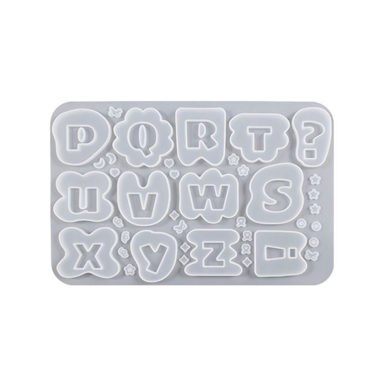 Crystal Epoxy Resin Lace Letter Mold 02