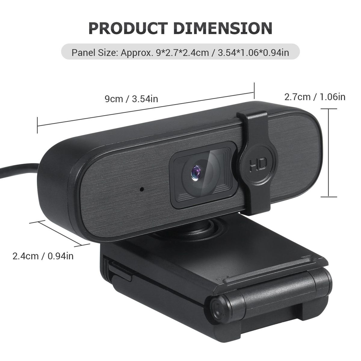 USB Webcam 2K High-definition Web Camera with Microphone Fixed Focus Computer Camera Conference Cam Driver Free Video Webcam Clip-on Camera for Laptop Desktop Computer