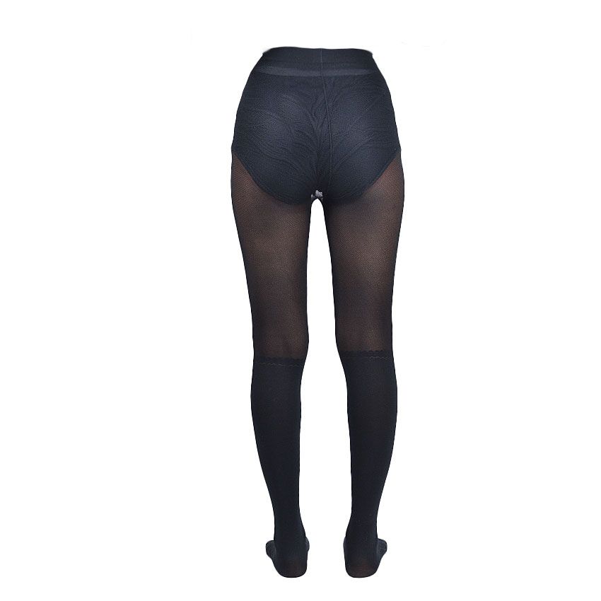 Hot Steps Ladies Black  Transparent Fashion Tights With Bow