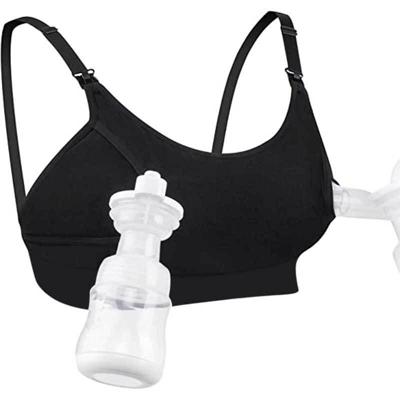 Handless breast suction bra without steel ring, adjustable extension button, seamless breast feeding