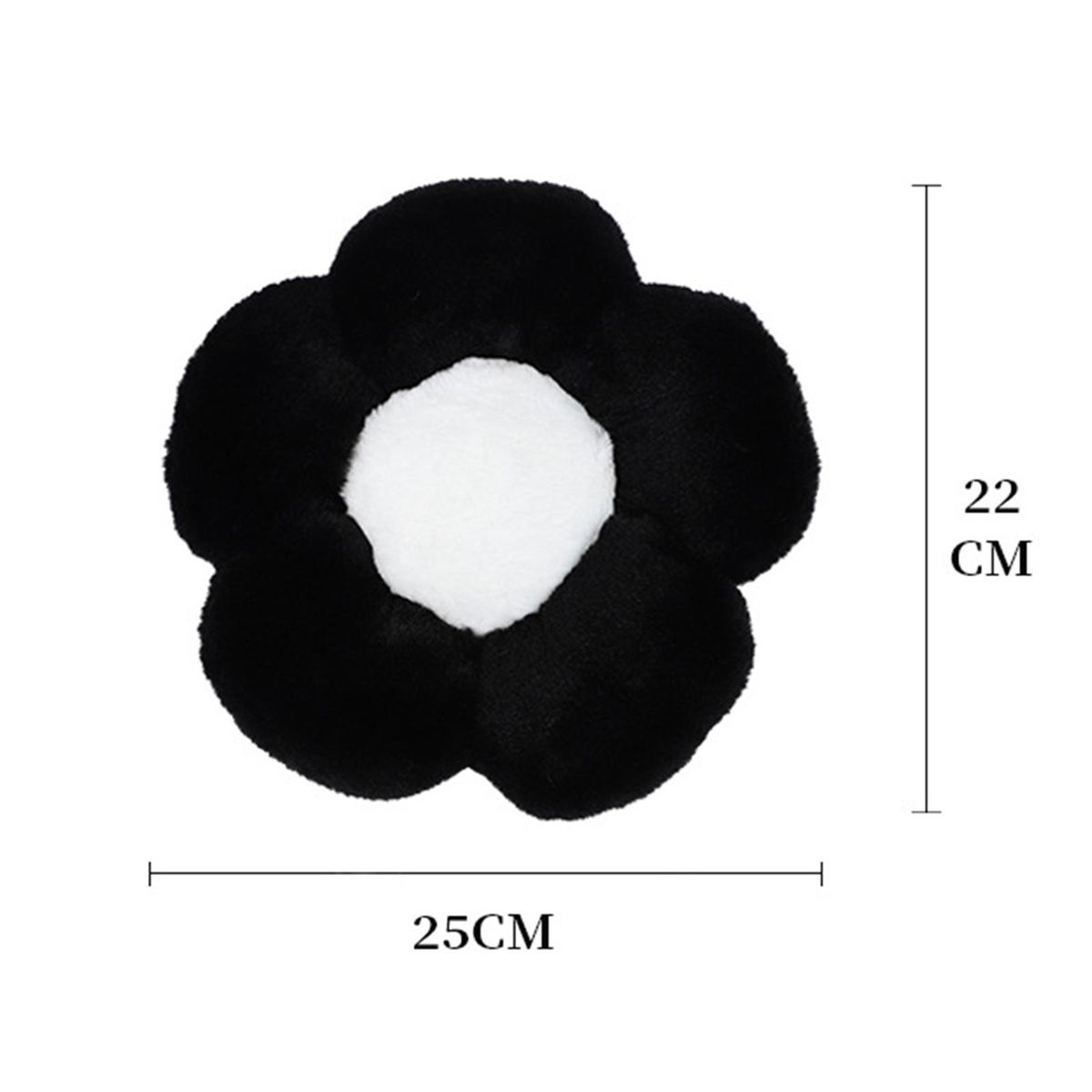 Elastic Band Neck Massage Cushion Floral Comfort Car for Travel Black