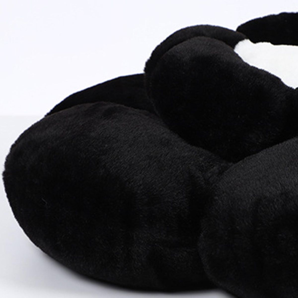 Elastic Band Neck Massage Cushion Floral Comfort Car for Travel Black