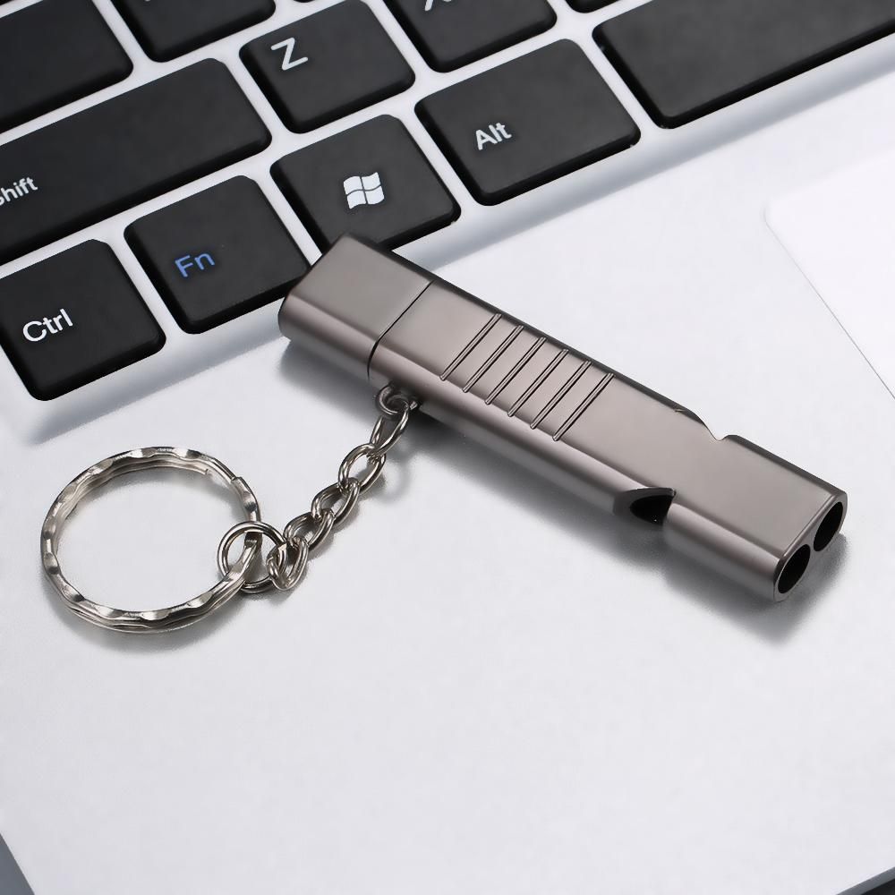 128GB USB3.0 U Disk Whistle USB Flash Drive 2-in-1 Design Portable U Disk Zinc Alloy Material Solid and Durable Plug and Play