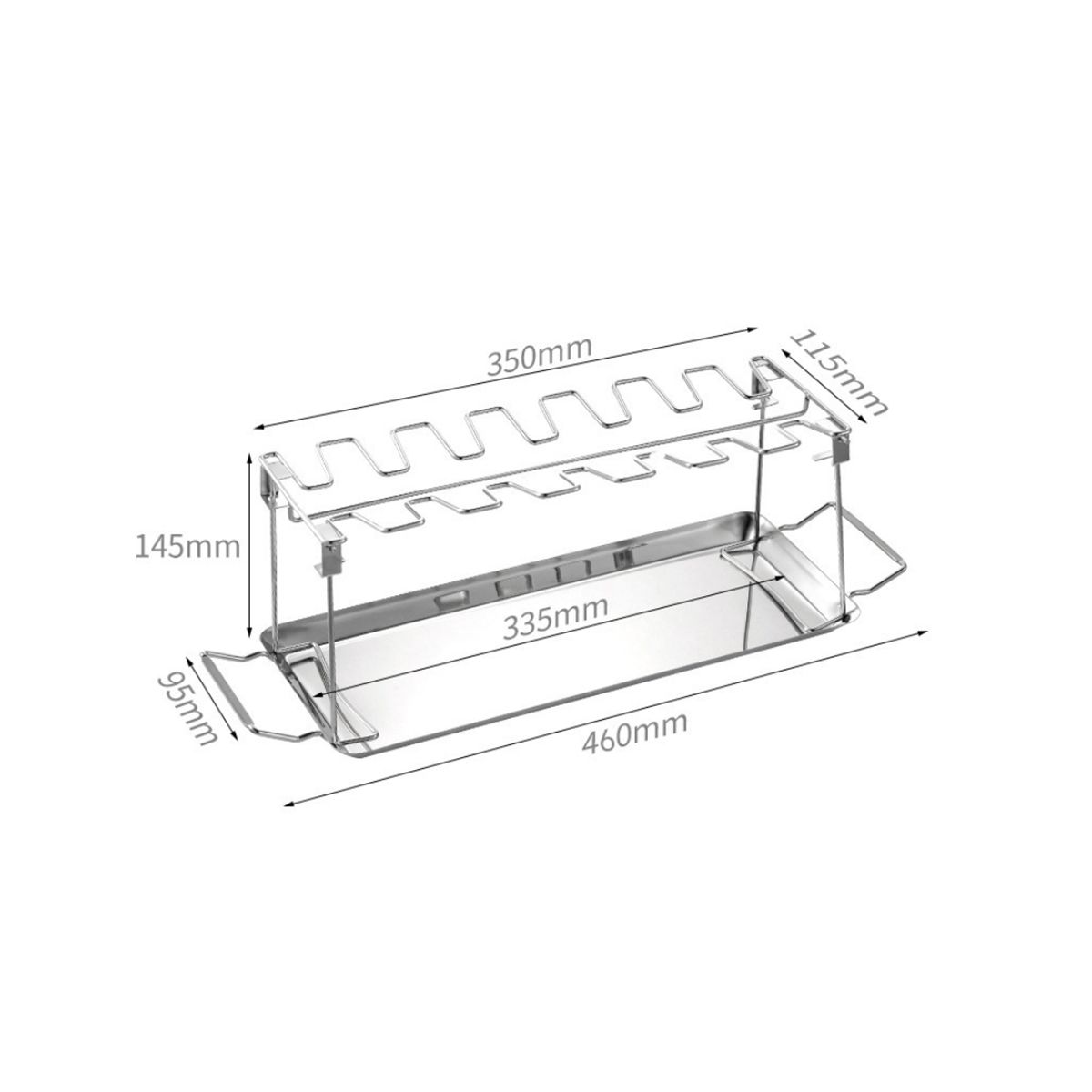 Chicken Leg Wing Grill Rack Folding Barbecue Rack Oven Roaster Stand BBQ Chicken Drumsticks Holder 2PCS