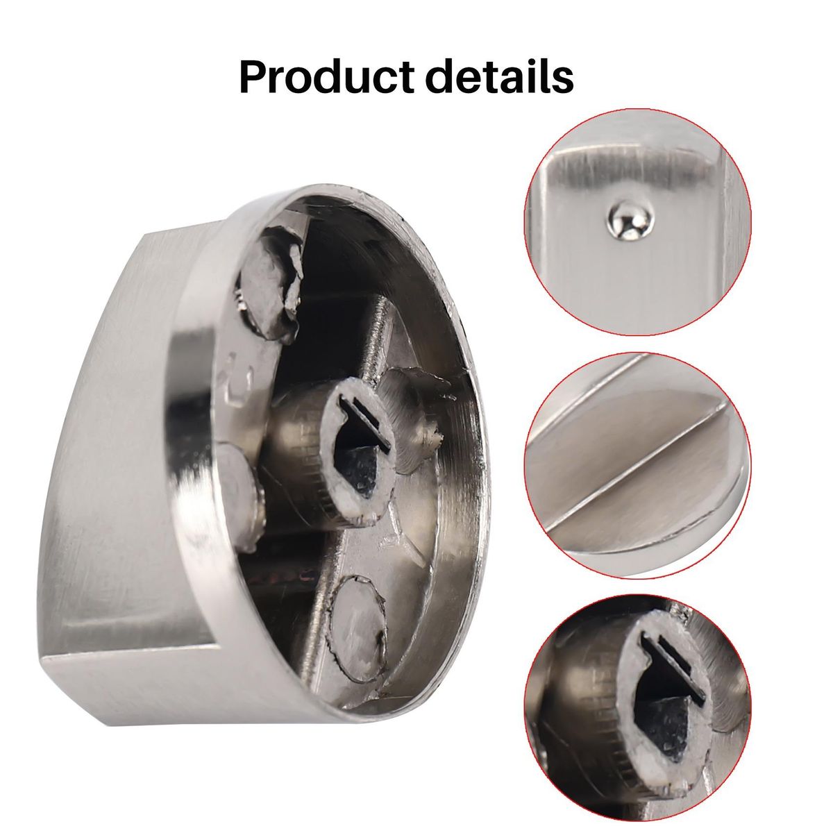 Brushed Metal Gas Stove Knobs Cooker Control Switch Range Oven Knobs Cooktop Burner Knob Gas Hob Switch Kitchen Replacement Accessories (8pcs 6mm Shaft Core)