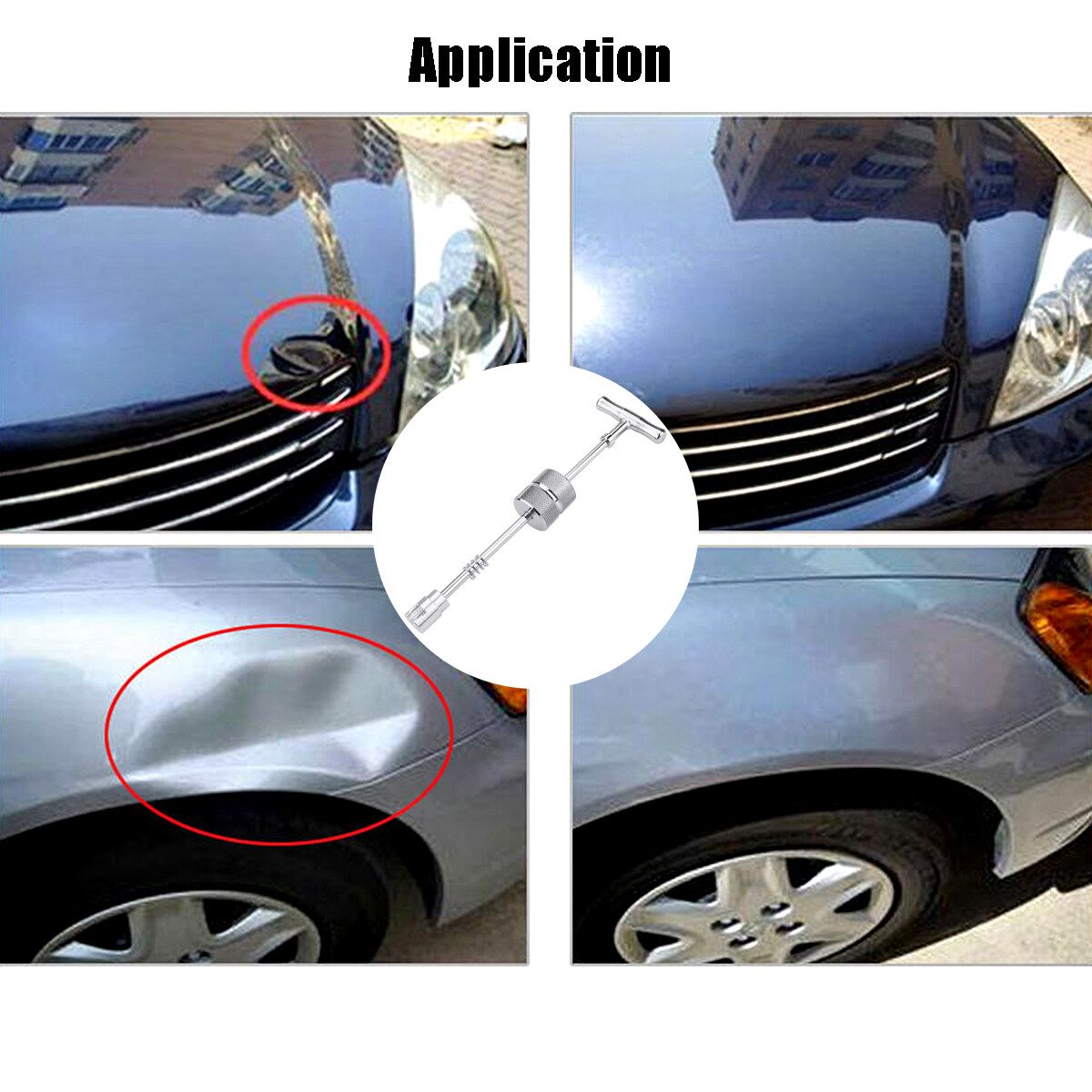 Car Paintless Dent Removal Kit Slide Hammer Puller Repair Body Suction Cup Tools