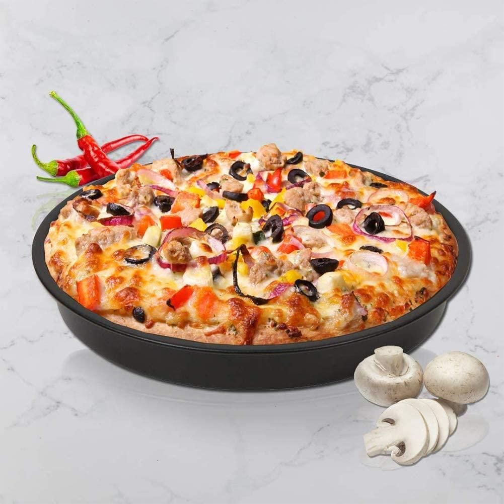 Cake Cans, Pizza Pan, 3Pcs/Set Steel Round Air Fryer Oven Slow Cooker Accessories Baking Cake Barrel for Home Kitchen