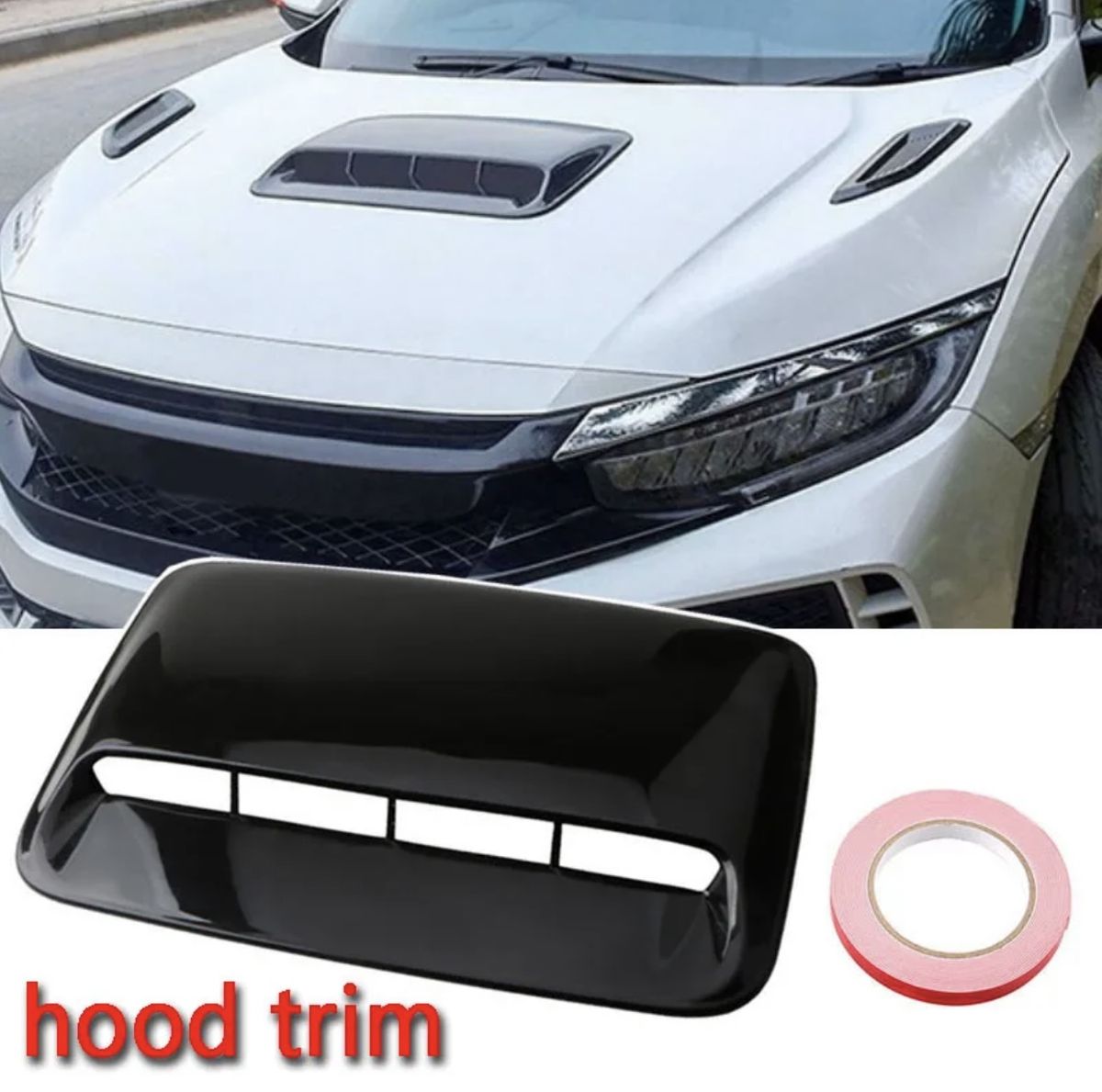 Car Air Flow Intake Hood Scoop Vent Bonnet Hood Decorative Outlet