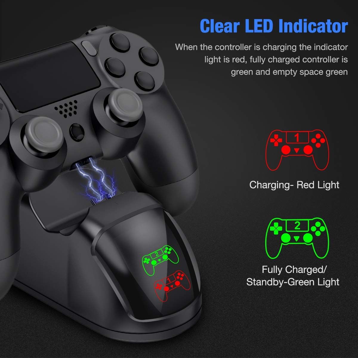 PS4 Controller Charger PlayStation 4 Charging Station Holder
