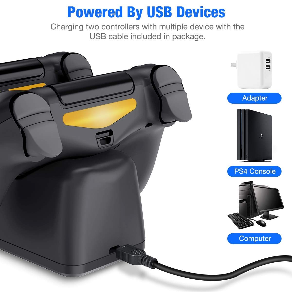 PS4 Controller Charger PlayStation 4 Charging Station Holder