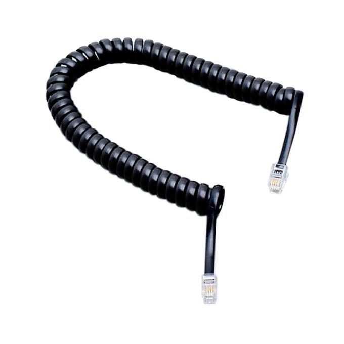 5Pack Telephone Extension Cord Black Phone Cable Wire Line With