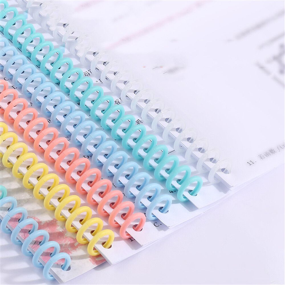 KW-trio 7849 10Pcs Binding Rings Set Four Colors 30 Circles Binding Ring Book Document File Storage Ring For School Office Supplies Blue