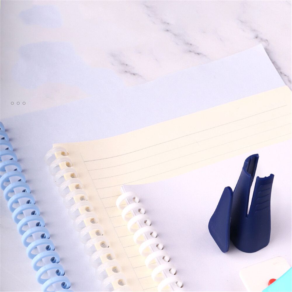 KW-trio 7849 10Pcs Binding Rings Set Four Colors 30 Circles Binding Ring Book Document File Storage Ring For School Office Supplies Blue
