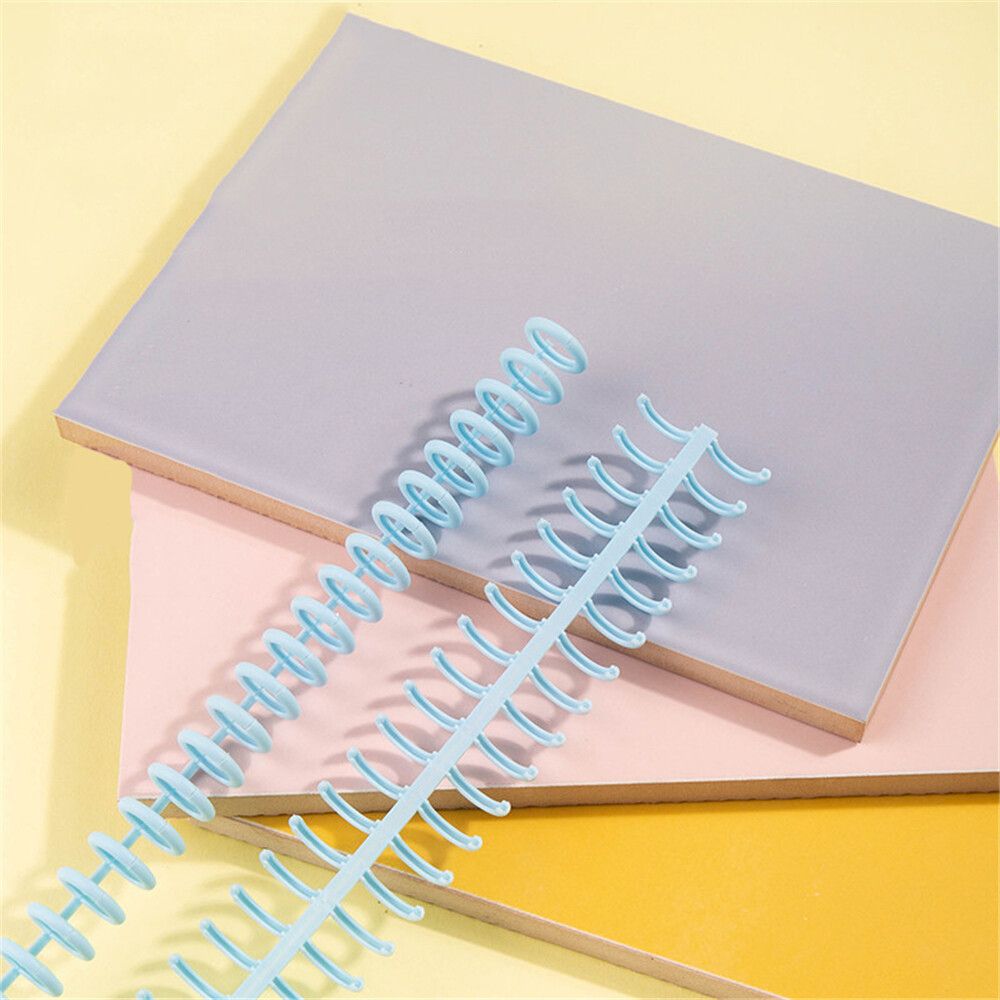 KW-trio 7849 10Pcs Binding Rings Set Four Colors 30 Circles Binding Ring Book Document File Storage Ring For School Office Supplies Blue