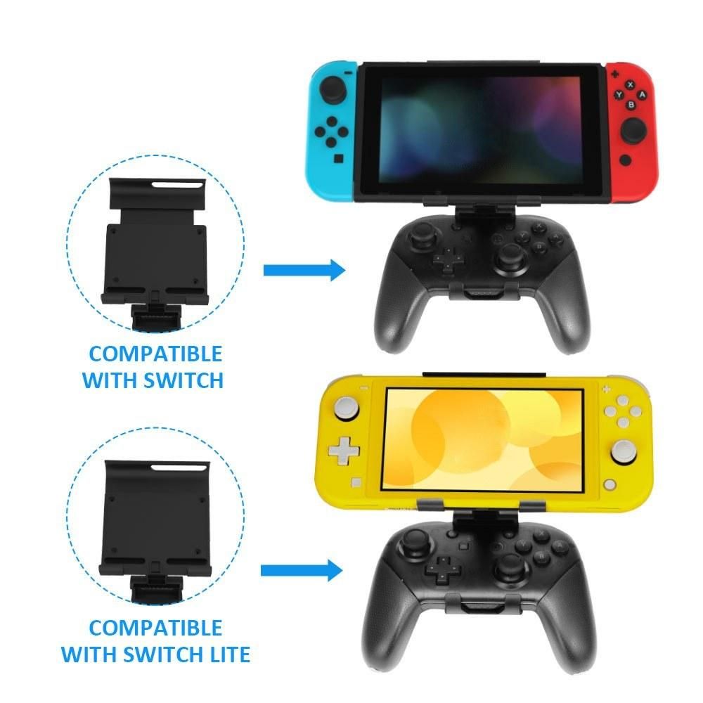 Game Controller Mount-Clip Holder Compatible with Nintendo Switch Pro Controller Gamepad Bracket for NS Switch Console Accessory