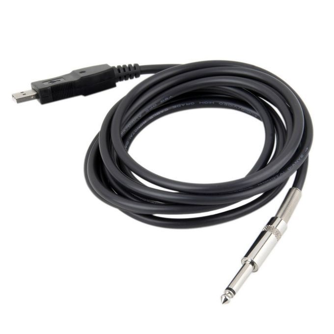 3M Guitar B  1/4' USB TO 6.3mm Ja K Link  Onne Tion Instrument  Able Adapter-Black