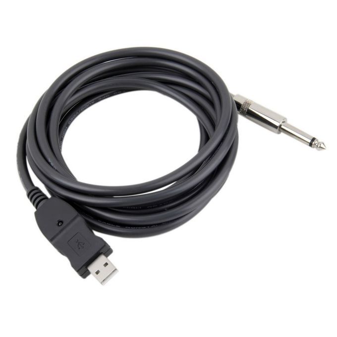 3M Guitar B  1/4' USB TO 6.3mm Ja K Link  Onne Tion Instrument  Able Adapter-Black