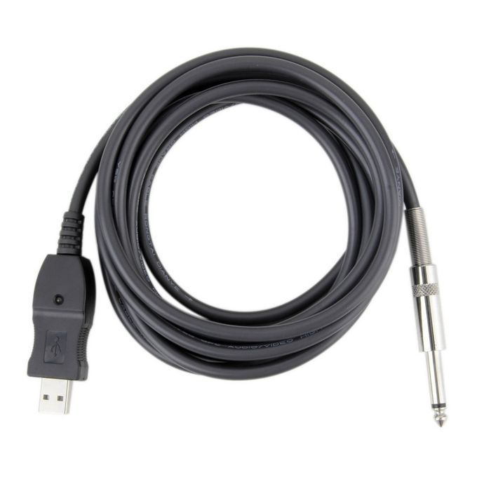 3M Guitar B  1/4' USB TO 6.3mm Ja K Link  Onne Tion Instrument  Able Adapter-Black