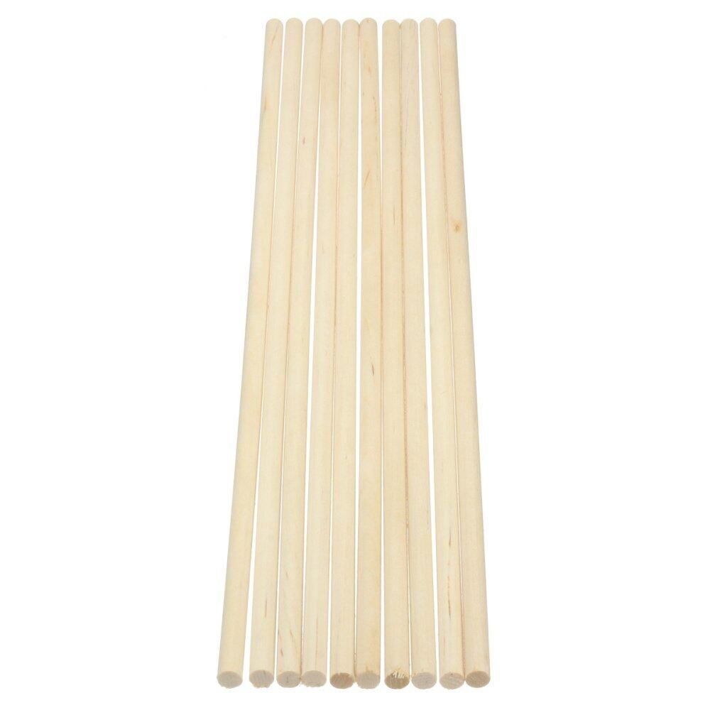 10pcs Round Wooden Lollipop Lolly Sticks Cake Dowels DIY Food Hand Crafts Tool 6mm 6mm