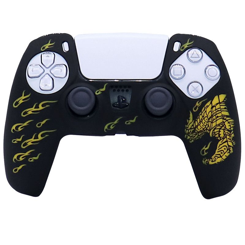 Soft Silicon Shell Skin For Sony PlayStation 5 Case For PS5 Console Controller Gamepad Joystick Cases Cover With Stick Grip Caps
