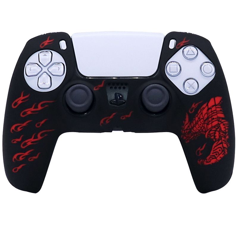 Soft Silicon Shell Skin For Sony PlayStation 5 Case For PS5 Console Controller Gamepad Joystick Cases Cover With Stick Grip Caps