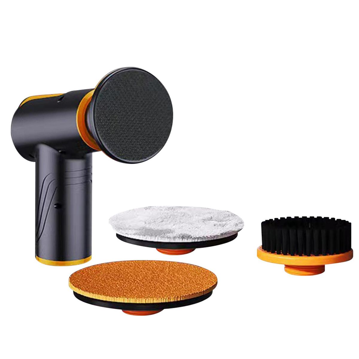 Portable Car Multi-function Polishing & Waxing Machine Rechargeable Cordless Polisher Electric Car Beauty Tool Small Scratch Repairing Waxer with Polishing/Waxing/Brushing Discs 80/320 Grit Sandpapers