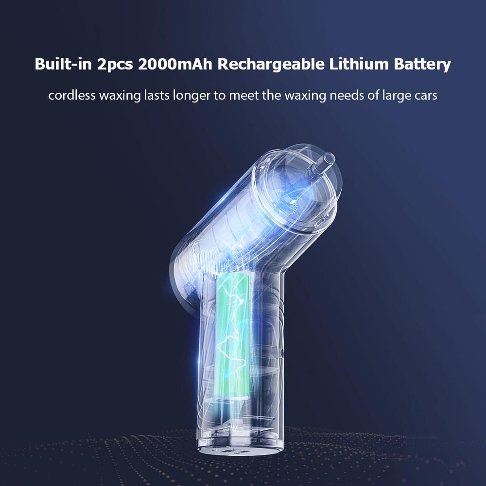 Portable Car Multi-function Polishing & Waxing Machine Rechargeable Cordless Polisher Electric Car Beauty Tool Small Scratch Repairing Waxer with Polishing/Waxing/Brushing Discs 80/320 Grit Sandpapers