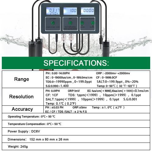 Tuya WiFi FishTank Water Quality Tester High Accurancy Home