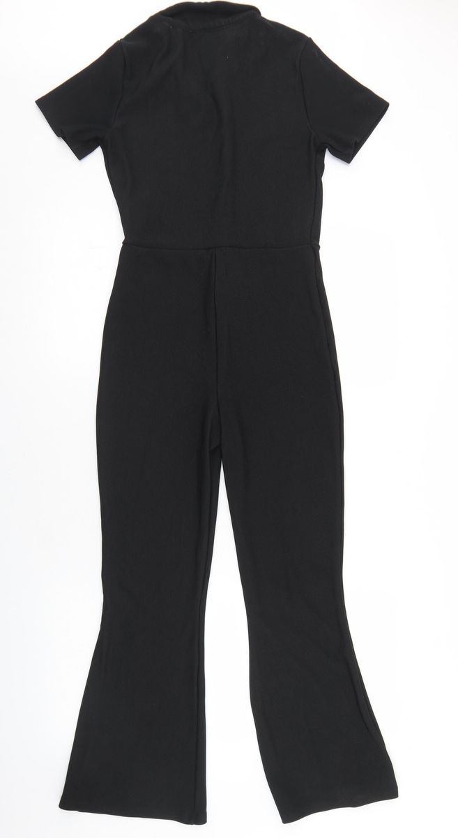Big Girls Black Bell Bottom Jumpsuit