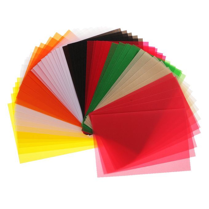 50pcs 15x10cm  Coloured Translucent Tracing Papers For DIY Cardmaking