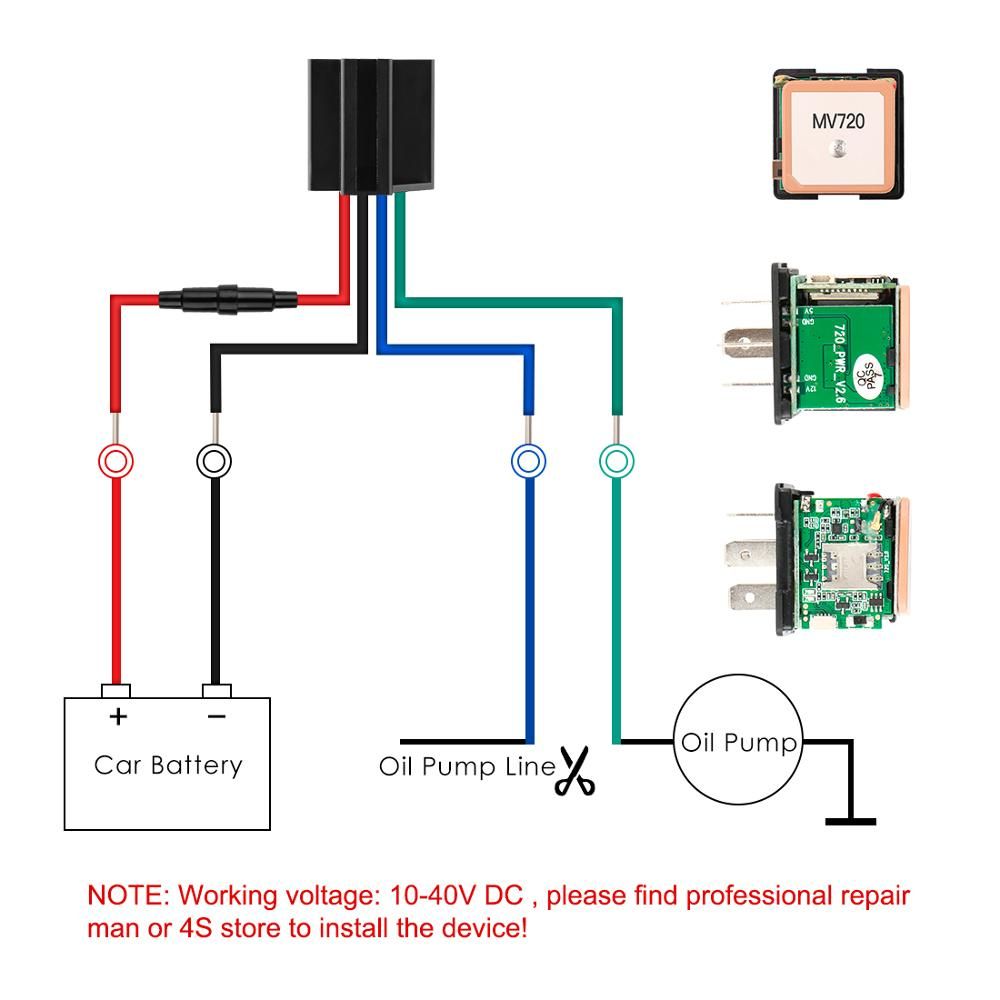 Vehicle Tracker Relay GPS Tracker Cut Off  Hidden
