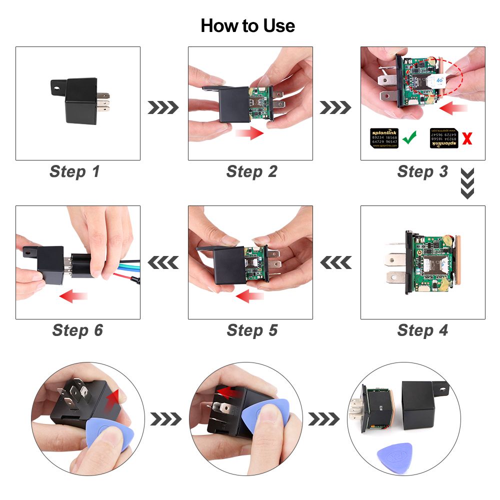 Vehicle Tracker Relay GPS Tracker Cut Off  Hidden