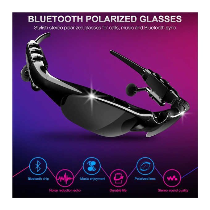 Cycling Sunglasses Riding Earphone Smart Glasses Sport Wireless Bike Sun Glasses-Headphone With Mic