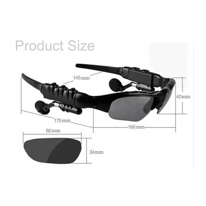 Cycling Sunglasses Riding Earphone Smart Glasses Sport Wireless Bike Sun Glasses-Headphone With Mic