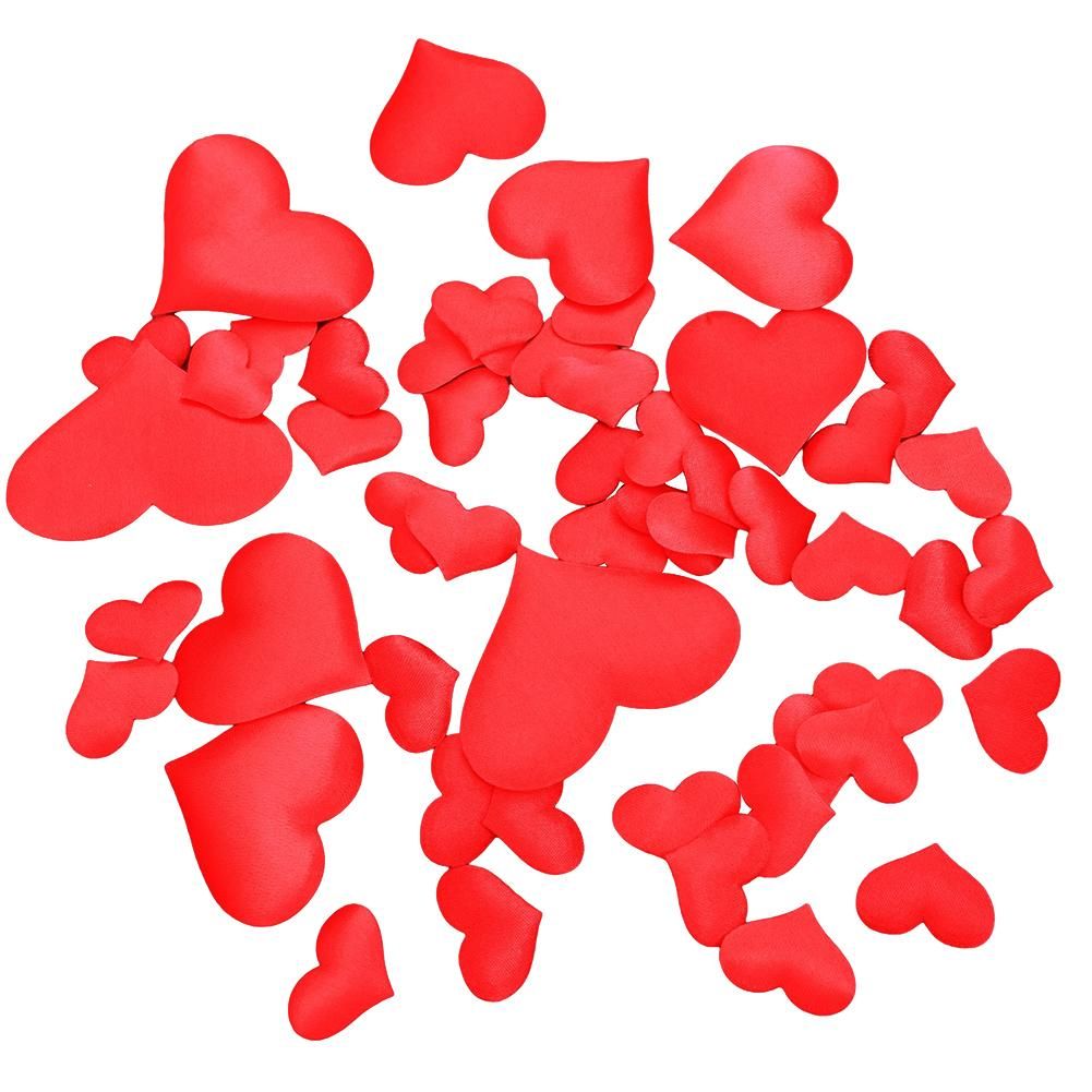 100Pcs Romantic Married Love Heart Sparkle Confetti-Red